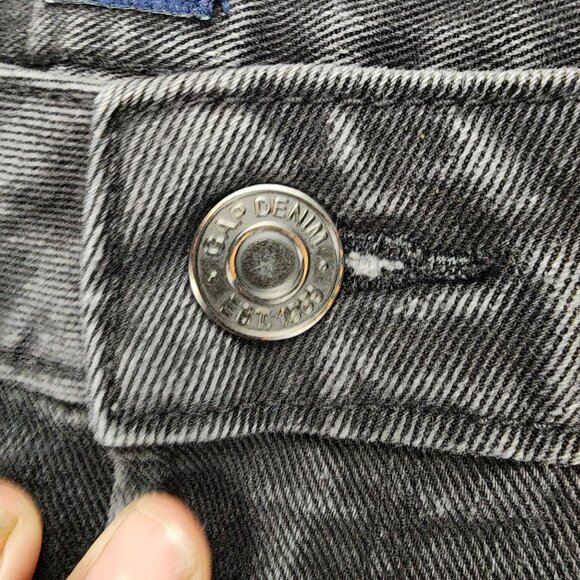 GAP Jeans Womens 29 Petite Black Stretch Mid Rise Long And Lean Flare - Picture 3 of 14